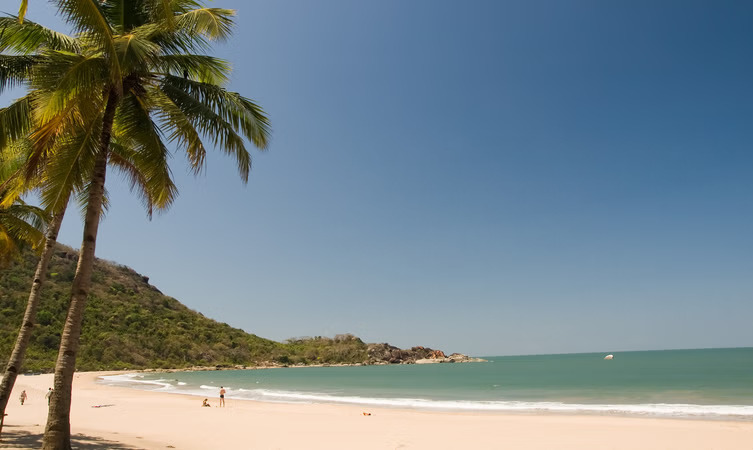 Agonda Beach in South Goa, a peaceful spot near the best places to stay in Palolem Goa.